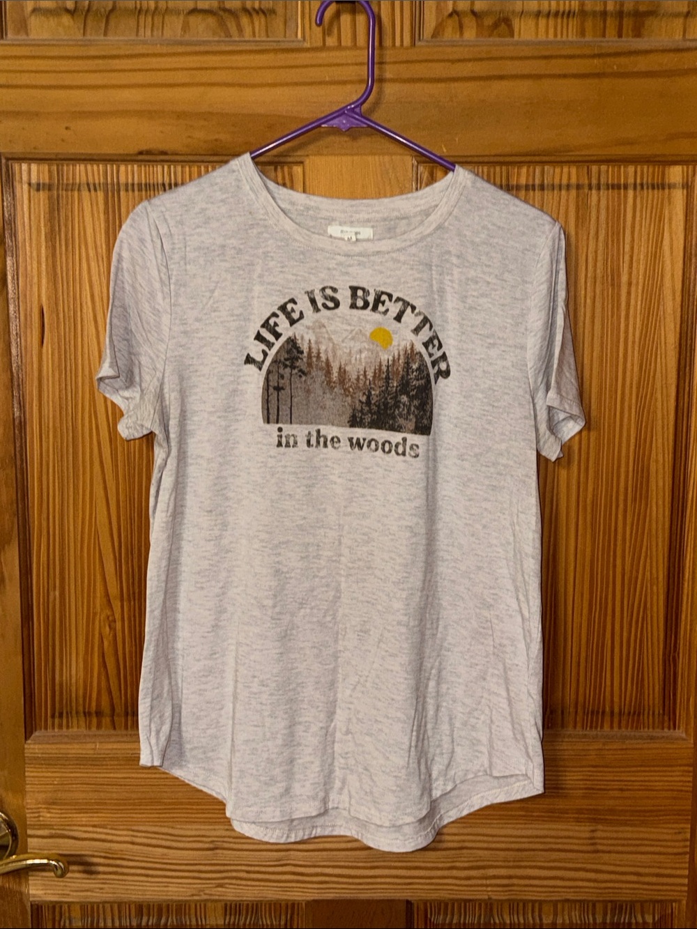 Maurices Light Gray 'Life Is Better in the Woods' Graphic Tee